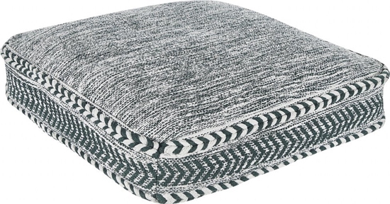 Picture of Beliani Poduszka podogowa baweniana 60 x 60 x 12 cm zielony z biaym BIRCH