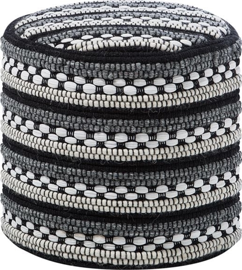 Picture of Beliani Puf 41 cm czarno-biay GUNTUR