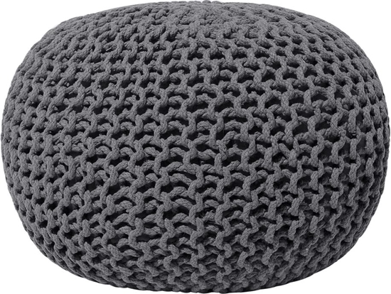 Picture of Beliani Puf 50 x 35 cm ciemnoszary CONRAD