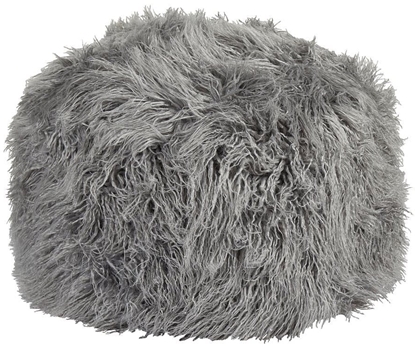 Picture of Beliani Puf futrzany  50 cm szary TUKKI