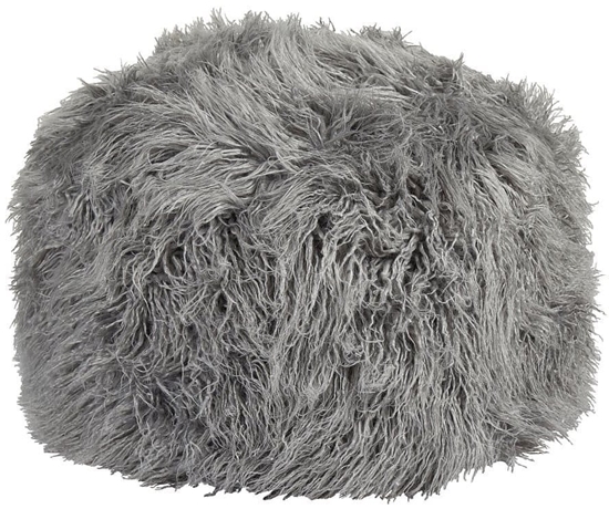 Picture of Beliani Puf futrzany  50 cm szary TUKKI