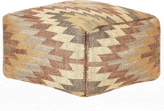 Picture of Beliani Puf jutowy 50 x 50 x 30 cm wielokolorowy DEEPOR
