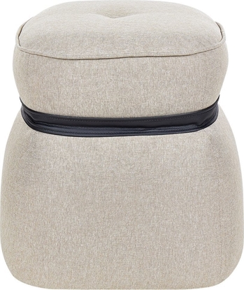 Picture of Beliani Puf lniany  45 cm beowy MONTEREY