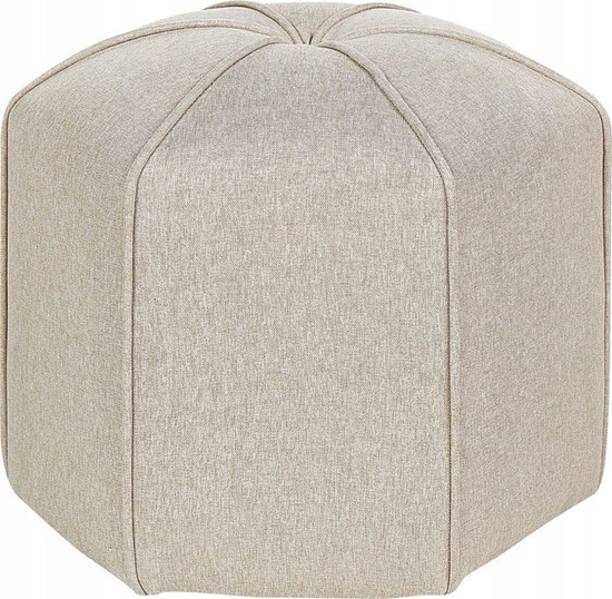 Picture of Beliani Puf lniany  45 cm beowy WISHEK