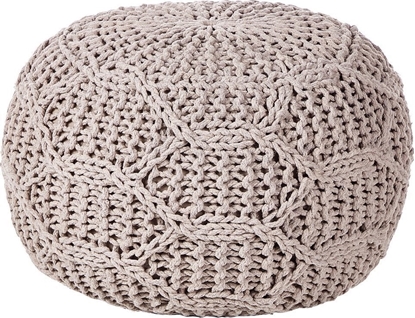 Picture of Beliani Puf makrama 50 x 35 cm beowoszary TRIMAN