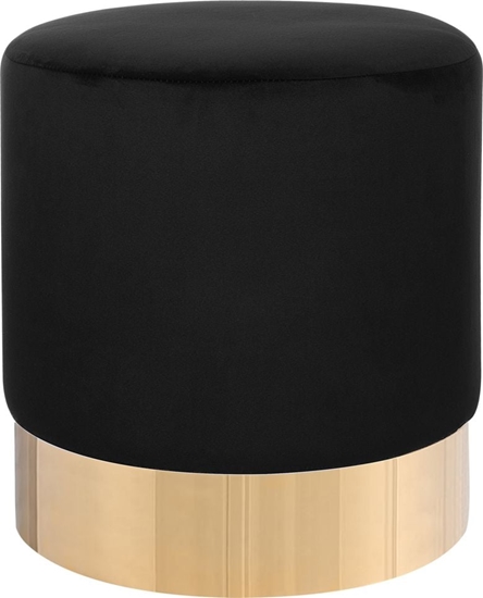 Изображение Beliani Puf welurowy 39 cm czarny SOPHIA