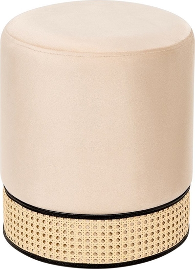 Изображение Beliani Puf welurowy kremowy YANKTON