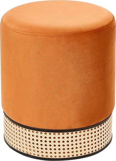 Picture of Beliani Puf welurowy pomaraczowy YANKTON