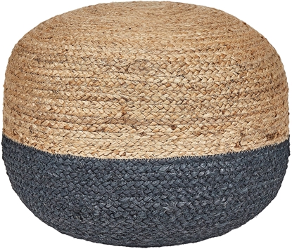 Picture of Beliani Puf z juty 50 x 40 cm granatowy DUKI