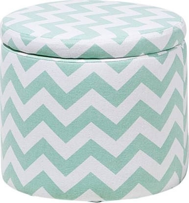 Picture of Beliani Puf ze schowkiem 35 cm zielono-biay TUNICA