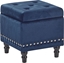 Picture of Beliani Puf ze schowkiem welurowy ciemnoniebieski LORETTO