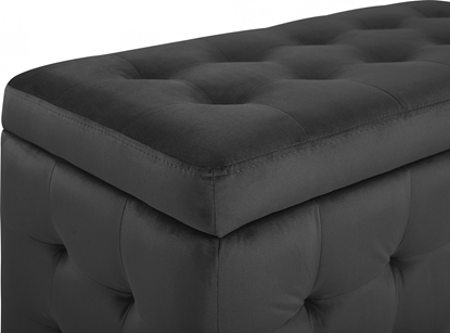 Изображение Beliani Puf ze schowkiem welurowy czarny MICHIGAN!