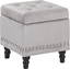 Picture of Beliani Puf ze schowkiem welurowy jasnoszary LORETTO