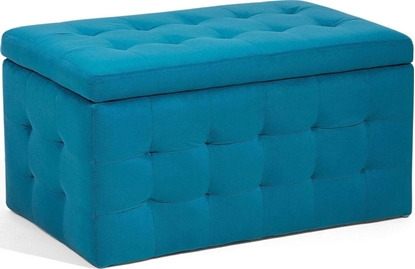 Attēls no Beliani Puf ze schowkiem welurowy niebieski MICHIGAN