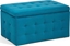 Изображение Beliani Puf ze schowkiem welurowy niebieski MICHIGAN