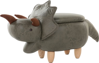 Attēls no Beliani Pufa zwierzak ze schowkiem zielona TRICERATOPS