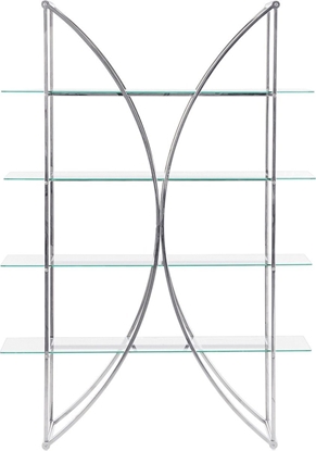 Изображение Beliani Rega metalowy 4 póki srebrny HOLLOW