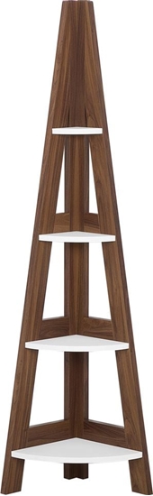 Picture of Beliani Rega narony 4 póki ciemne drewno z biaym MOBILE SOLO