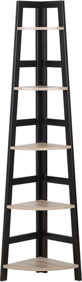 Picture of Beliani Rega narony 5 póek jasne drewno z czarnym BEXLEY