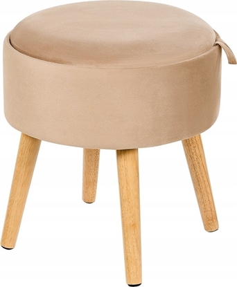 Picture of Beliani Stoek ze schowkiem welurowy beowy NEELY