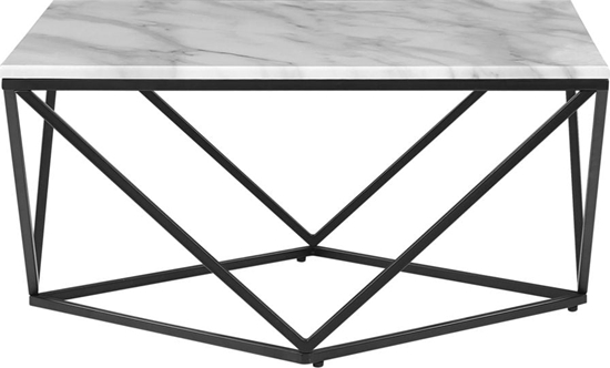Picture of Beliani Stolik kawowy biao-czarny efekt marmuru MALIBU