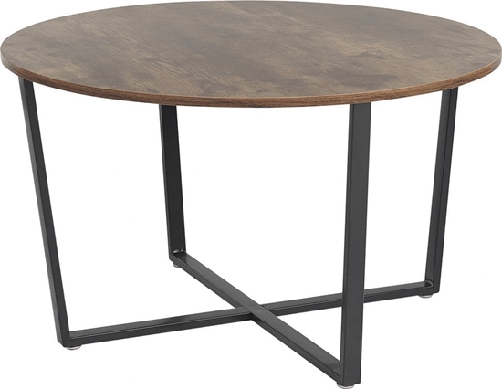 Picture of Beliani Stolik kawowy ciemne drewno z czarnym ORICK