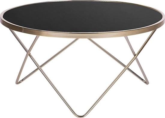 Изображение Beliani Stolik kawowy czarno-zoty MERIDIAN II