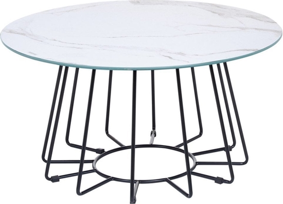 Picture of Beliani Stolik kawowy efekt marmuru biao-czarny BERNIE