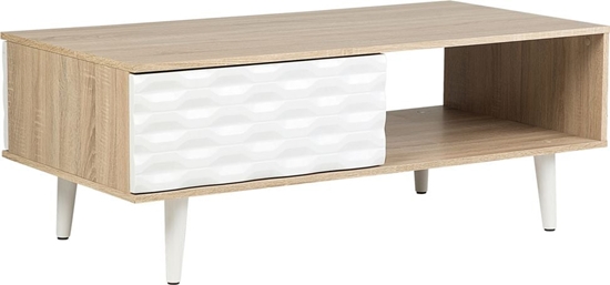 Picture of Beliani Stolik kawowy jasne drewno z biaym SWANSEA