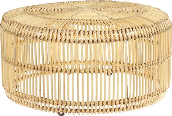 Picture of Beliani Stolik kawowy rattanowy jasne drewno LIMNI