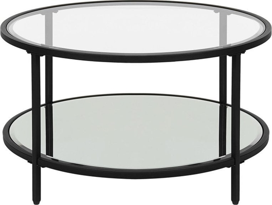 Изображение Beliani Stolik kawowy z lustrzan pók szklany czarny BIRNEY!