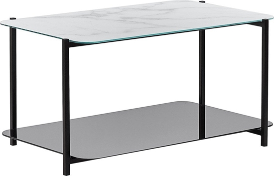 Picture of Beliani Stolik kawowy z pók efekt marmuru biao-czarny GLOSTER
