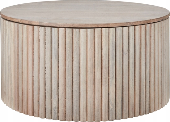 Picture of Beliani Stolik kawowy ze schowkiem drewno mango jasny KIRKWOOD