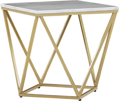 Picture of Beliani Stolik pomocniczy efekt marmuru biao-zoty MALIBU