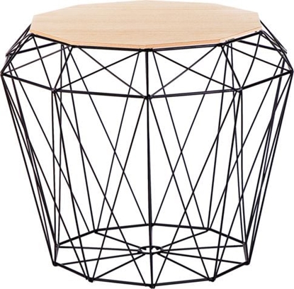 Attēls no Beliani Stolik pomocniczy jasne drewno z czarnym ELIDA