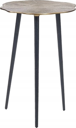 Attēls no Beliani Stolik pomocniczy metalowy zoty z czarnym MUNNAR