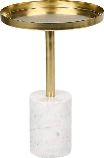 Picture of Beliani Stolik pomocniczy metalowy zoto-biay CAMELO
