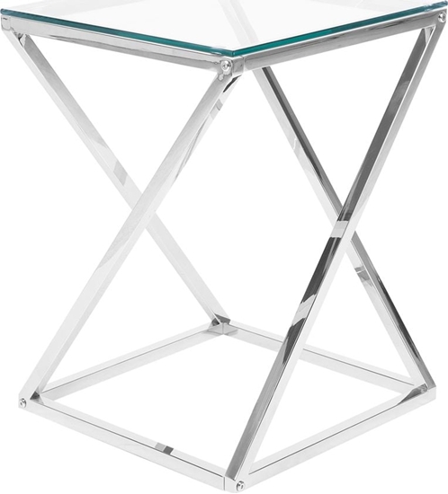 Picture of Beliani Stolik pomocniczy szklany srebrny BEVERLY