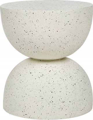 Picture of Beliani Stolik pomocniczy zamana biel z efektem lastryko CAORIA