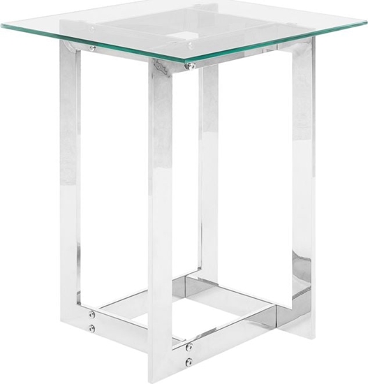 Изображение Beliani Stolik szklany srebrny CRYSTAL