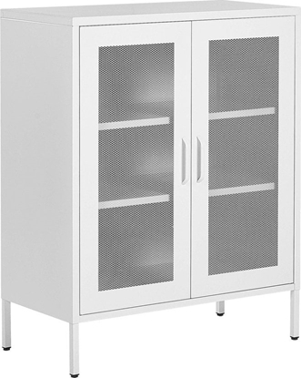 Attēls no Beliani Szafka dwudrzwiowa metalowa biaa WAKATIPU