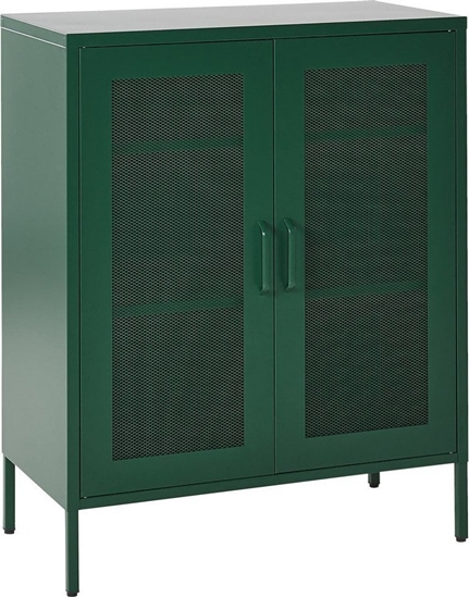 Picture of Beliani Szafka dwudrzwiowa metalowa zielona WAKATIPU!