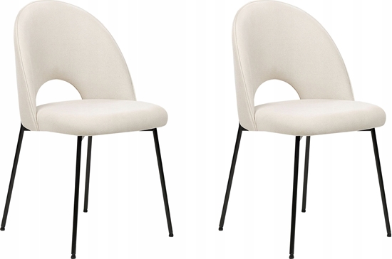 Picture of Beliani Tkanina Krzeso do jadalni Zestaw 2 Jasnobeowy COVELO