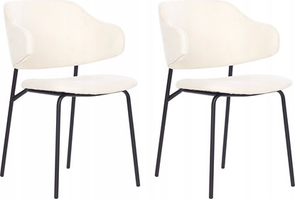 Picture of Beliani Tkanina Krzeso do jadalni Zestaw 2 Kremowy KENAI