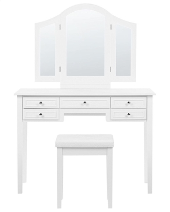 Attēls no Beliani Toaletka z lustrem i stokiem LUMIERE Biay