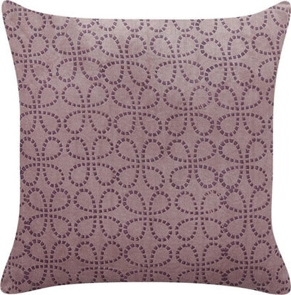 Attēls no Beliani Welurowa poduszka dekoracyjna wzór geometryczny 45 x 45 cm róowa LARKSPUR!