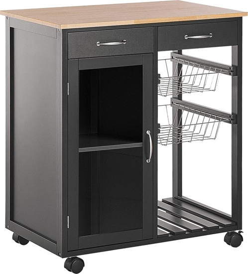 Picture of Beliani Wózek kuchenny 2 szuflady czarny BOVES