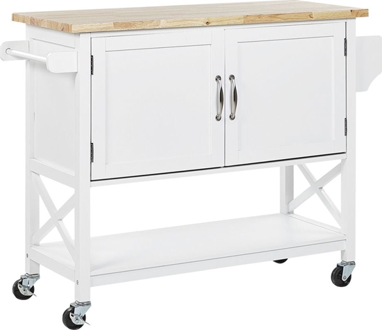 Picture of Beliani Wózek kuchenny biay MELE