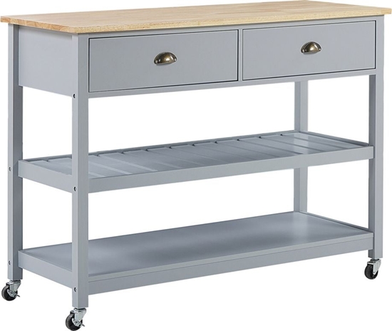 Изображение Beliani Wózek kuchenny szary NAVARINO