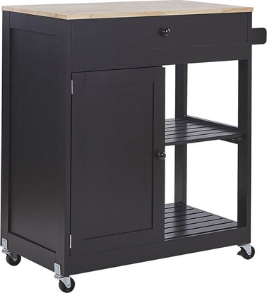 Изображение Beliani Wózek kuchenny z szuflad czarny TRAPANI!